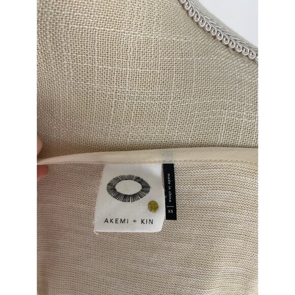 Akemi + Kin Cream Lace Fringed Crossroads Tank Blouse. Women's Size XS - Picture 8 of 8